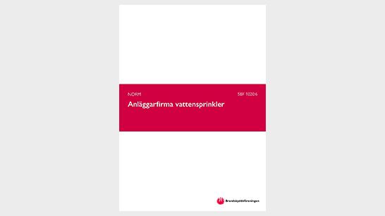 Omslag till SBF 1020:6 Norm Anläggarfirma vattensprinkler