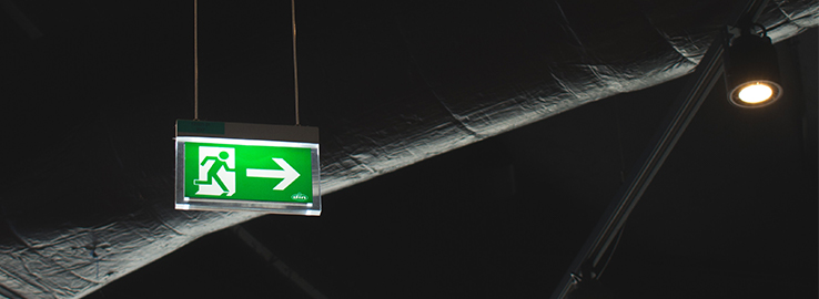 En nödutgångsskylt