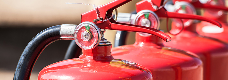 Flera brandsläckare