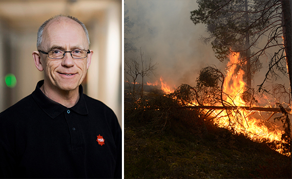 Leif Sandahl och skogsbrand