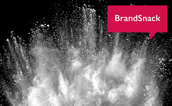 Dammexplosion och texten Brandsnack