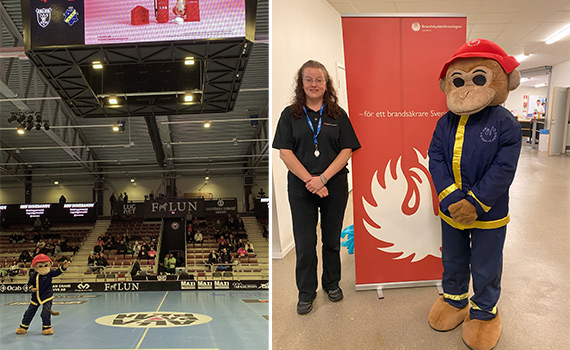 Bild på Flammy på Lugnet Arena