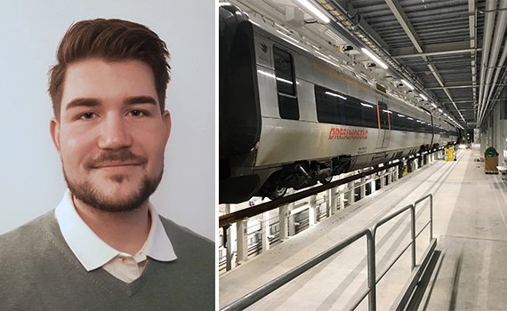 Henrik Nilsson och ett tåg