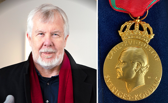 Thomas Gell och en Förtjänstmedalj i guld