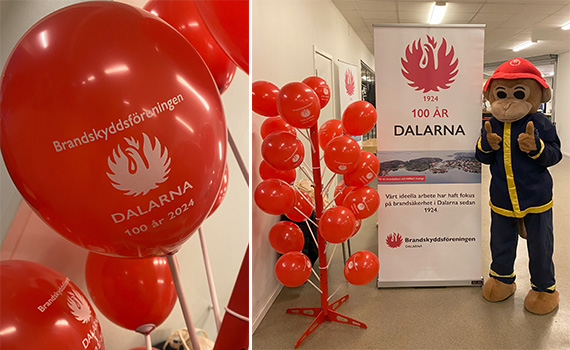 Bild på ballonger och Flammy