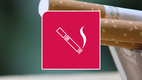 Symbol för rökning och en bakgrund på cigaretter