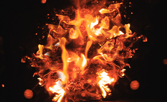 Närbild på eld
