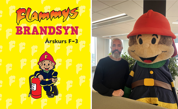 Bild på Flammys brandsyn och Flammy