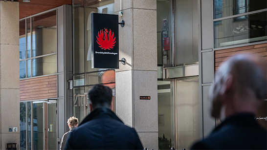 Brandskyddsföreningens skylt vid en byggnad