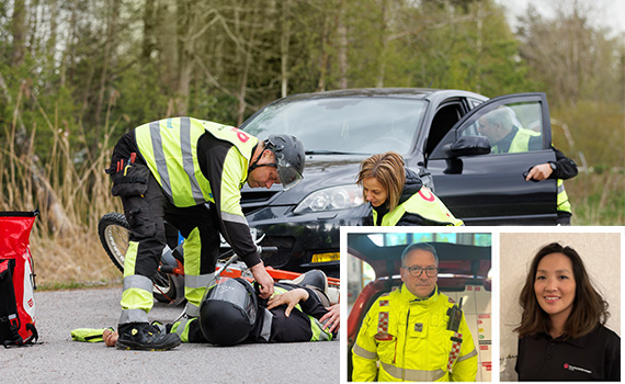 CIP-övning på skadeplats